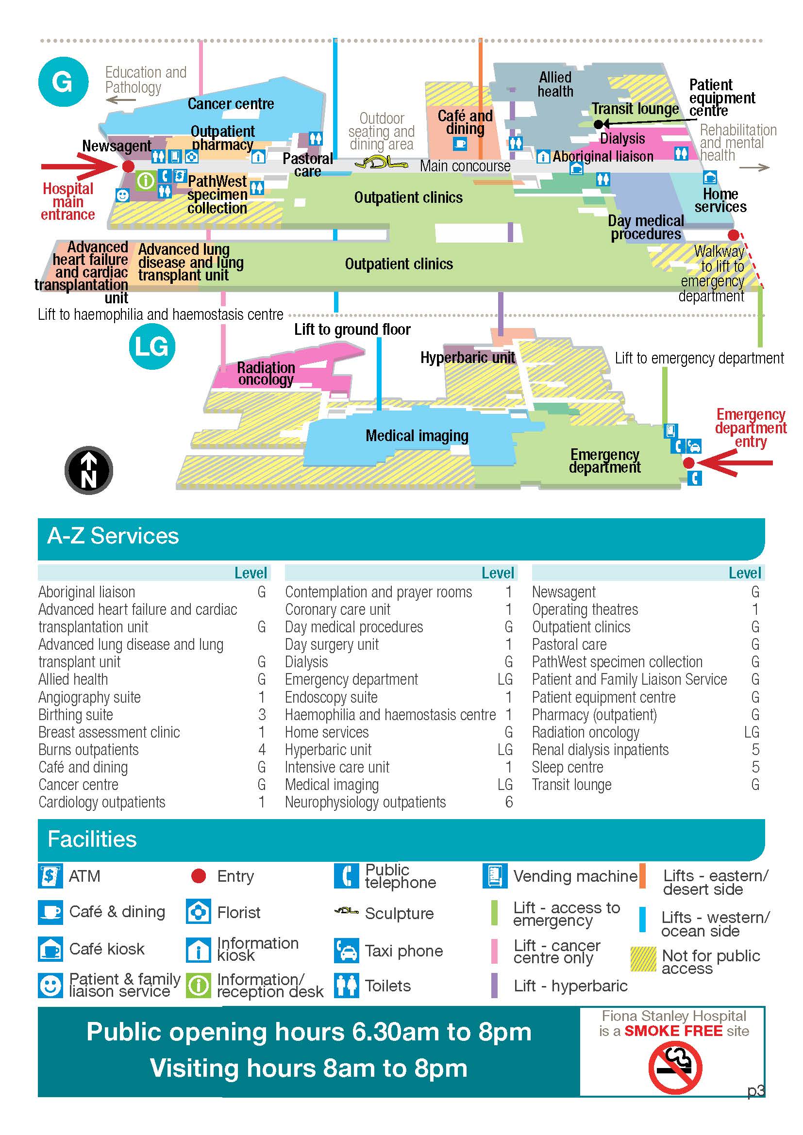 fiona stanley map Fiona Stanley Hospital A To Z Services Map fiona stanley map